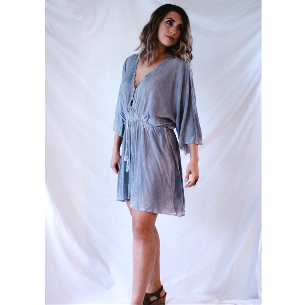 Blue tunic dress